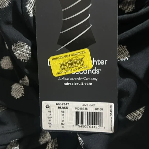 NWT MIRACLESUIT Pizzelles Love Knot Tankini Top